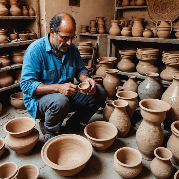 Où apprendre les techniques de la poterie traditionnelle en Tunisie : ateliers et artisans?