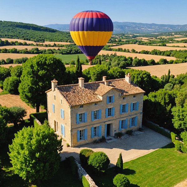 Où trouver une location de vacances en Provence avec des cours de cuisine et des balades en montgolfière?